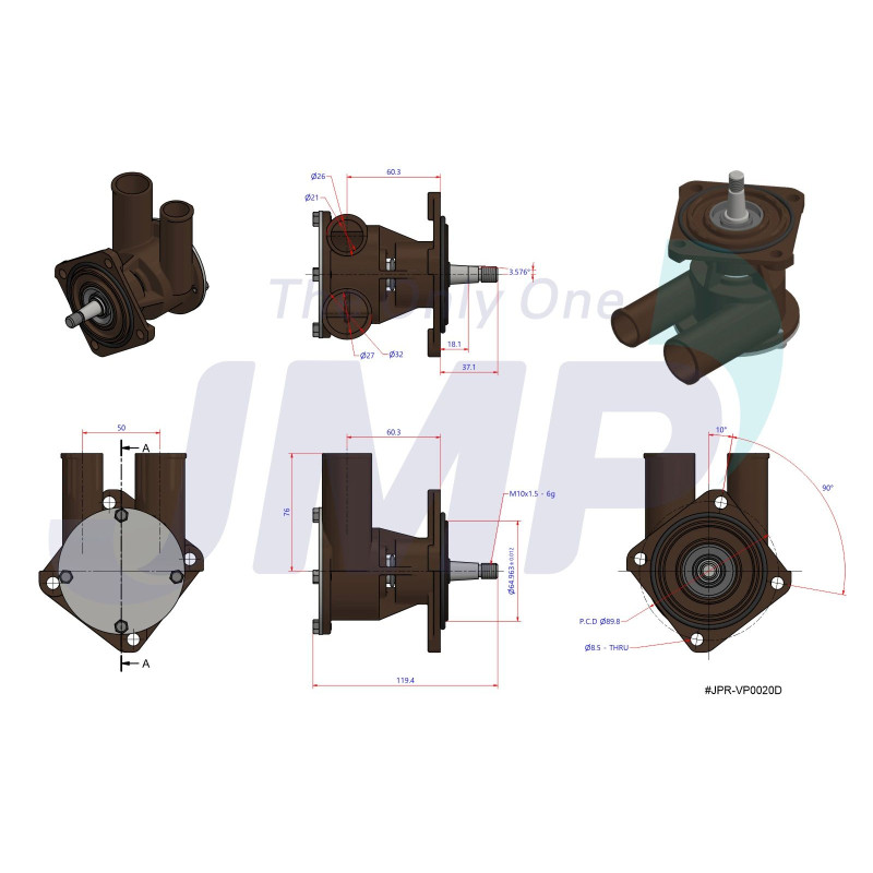Pompe de refroidissement pour Volvo D2-50,...
