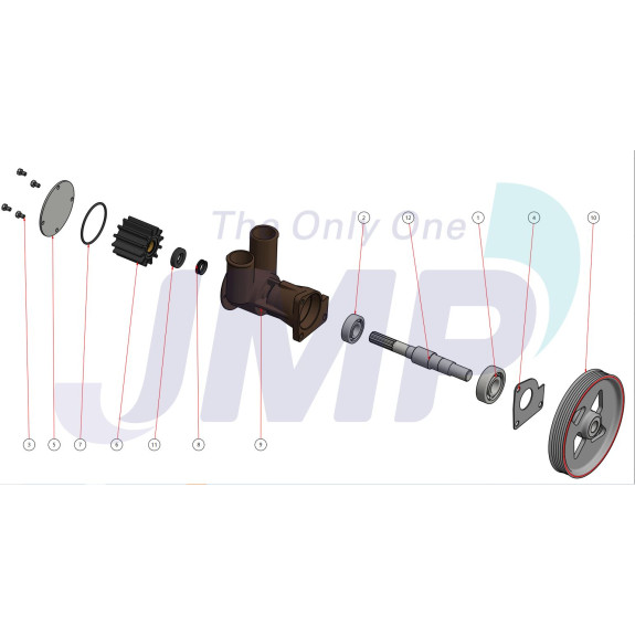 Pompe de refroidissement pour Volvo D3 - 110/130/160/190 - JMP