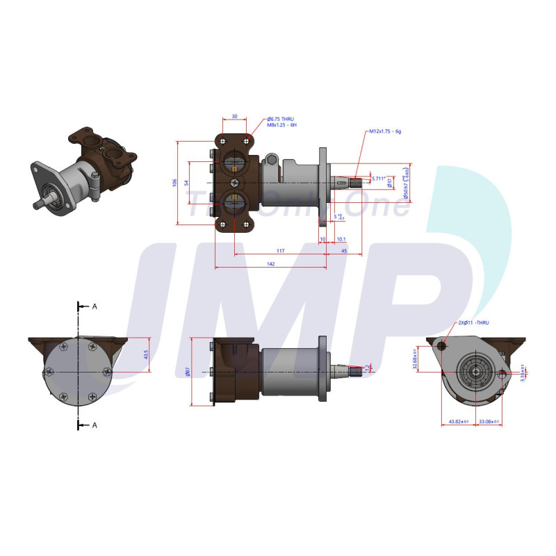 Pompe eau de mer pour Volvo Penta D5 et D7 - JMP