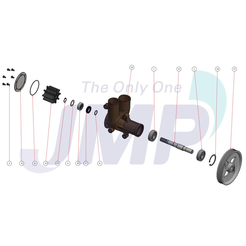 Kit mineur JSM0080 pour pompe JMP JPR-VP0040DB –