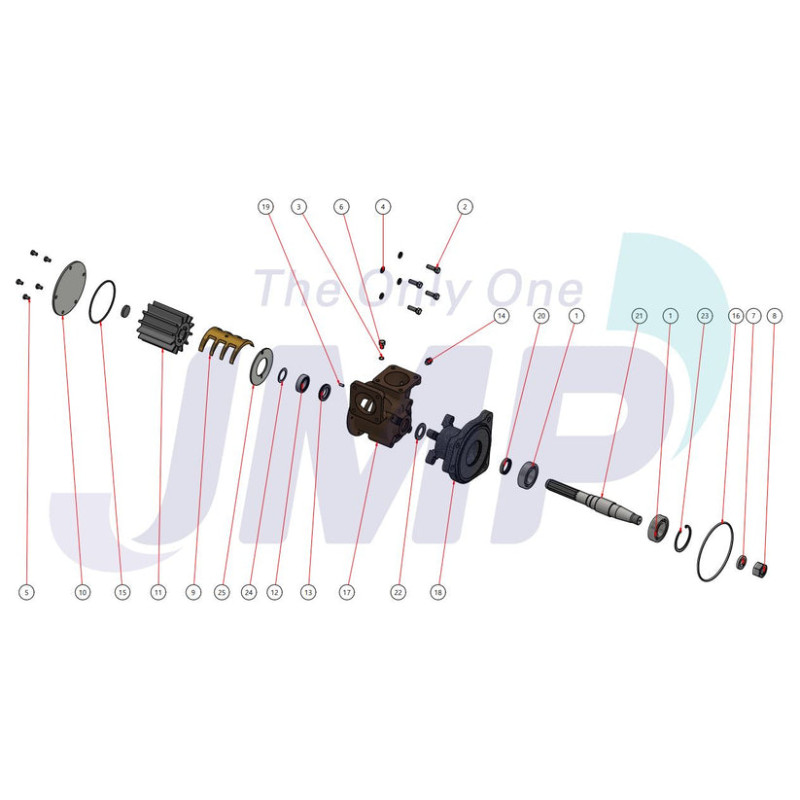 Pompe de refroidissement JPR-VP0120D pour Volvo...