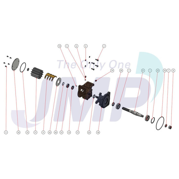 Pompe de refroidissement JPR-VP0120D pour Volvo D12 - JMP