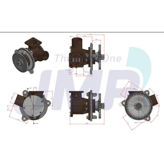 Pompe de refroidissement JPR-VP0110DA pour Volvo D11A/B - JMP