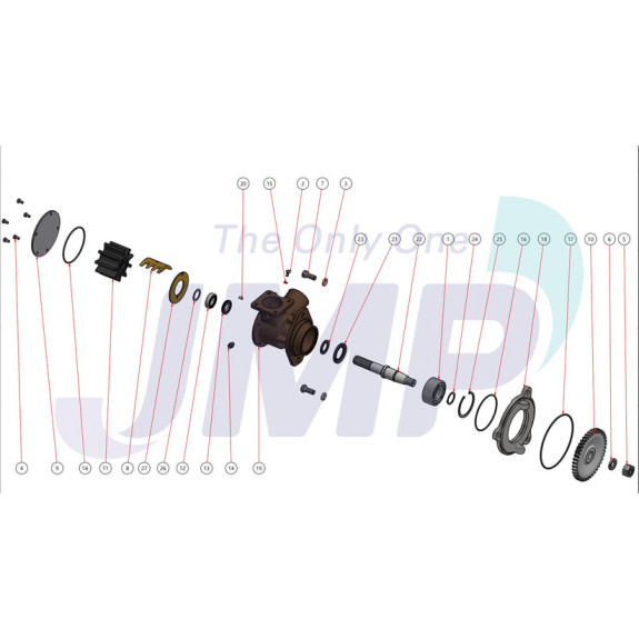 Pompe de refroidissement JPR-VP0110DA pour Volvo D11A/B - JMP