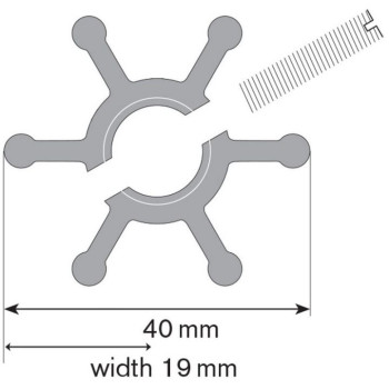 Turbine JMP Moyeu avec axe 6 pales - 7000-01 2