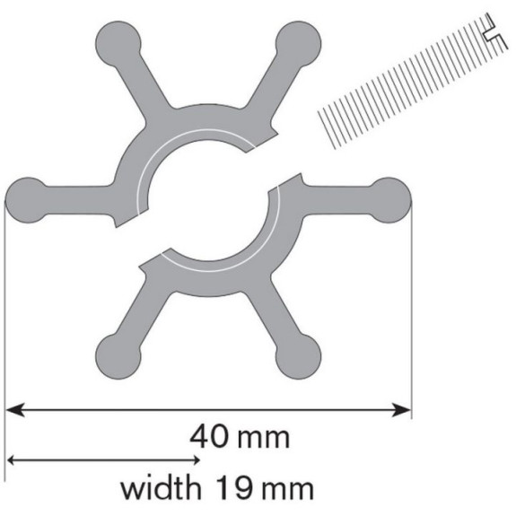 Turbine JMP Moyeu avec axe 6 pales - 7000-01