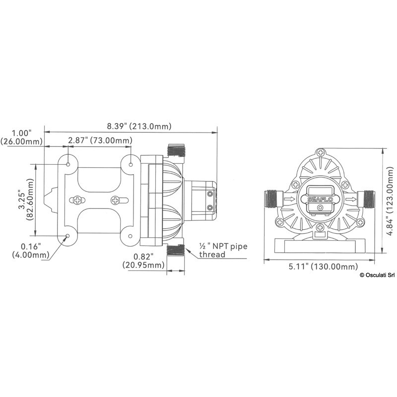 Groupe d'eau 12V -  11.3L / min - 3 soupapes - SuperFlow