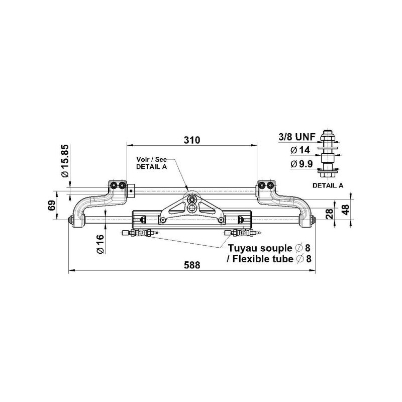 Kit de Direction Hydraulique LS225 PRO jusqu'à 225 CV - LECOMBLE ET SCHMIT