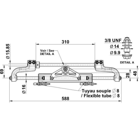 Kit de Direction Hydraulique LS225 PRO jusqu'à 225 CV - LECOMBLE ET SCHMIT