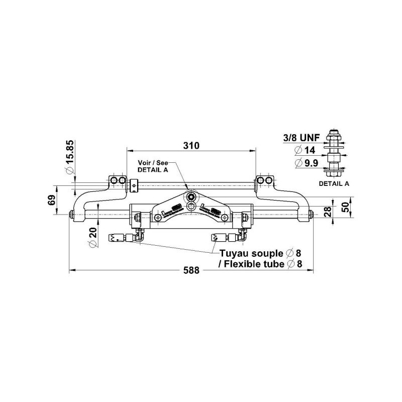 Kit de Direction Hydraulique LS7000 PRO jusqu'à  2X350 CV - LECOMBLE ET SCHMITT