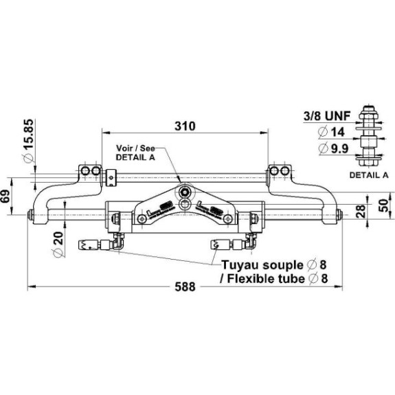 Kit de Direction Hydraulique LS7000 PRO jusqu'à  2X350 CV - LECOMBLE ET SCHMITT
