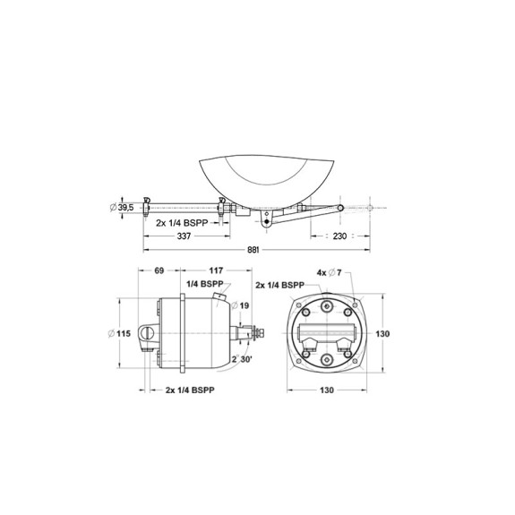 Kit de Direction Hydraulique LS26A  jusqu'à 175 CV - LECOMBLE ET SCHMITT