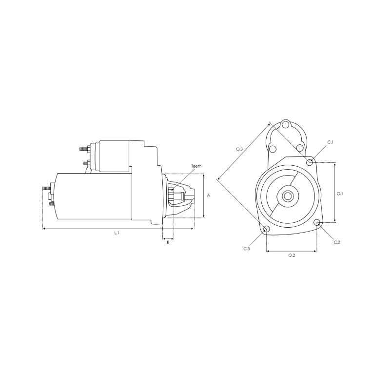 Démarreur Hitachi pour moteur HONDA BF60A et BFP60A