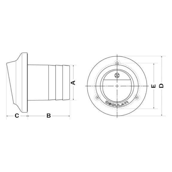 Sorties d'échappements en technopolyère et inox avec clapet anti-retour 75 mm