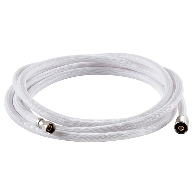 Tuyau douche armé en nylon blanc 2,5 m