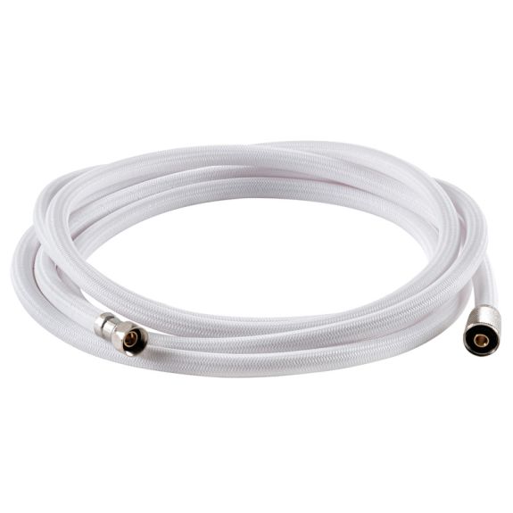 Tuyau douche armé en nylon blanc 2,5 m