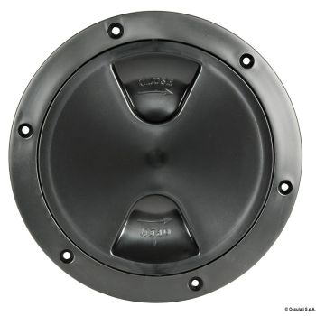 Trappe de visite ronde à vis - 203 mm - noire