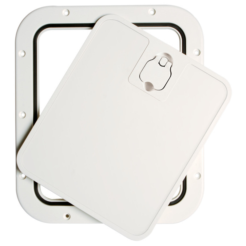Trappe d'inspection à façade amovible blanche – 305 × 355 mm – Luran résistant aux UV