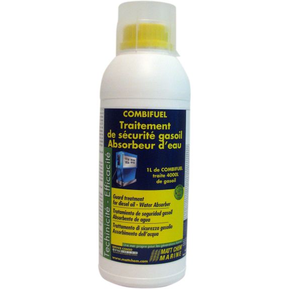 Traitement de sécurité gasoil absorbeur d'eau Combifuel – flacon 1 litre – traite 4 000 litres – Matt Chem