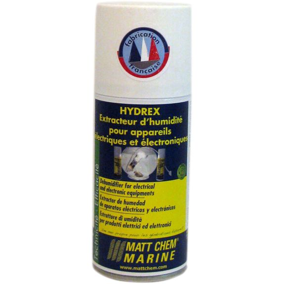 Extracteur d'humidité préventif et curatif appareils électriques et électroniques Hydrex – aérosol 150 ml – waterproof – Matt Ch