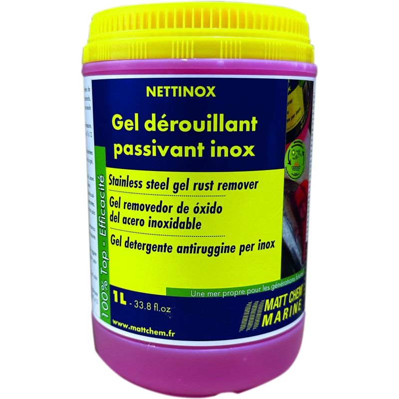 Gel dérouillant nettoyant passivant Inox NETTINOX - 1 L