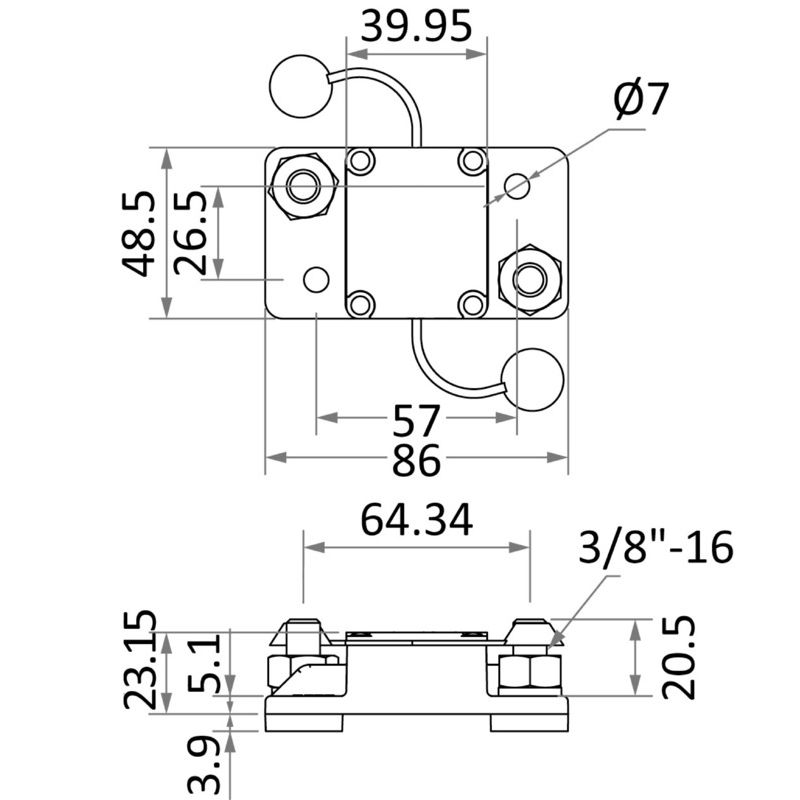 Coupe-circuit étanche à réarmement automatique 60 A