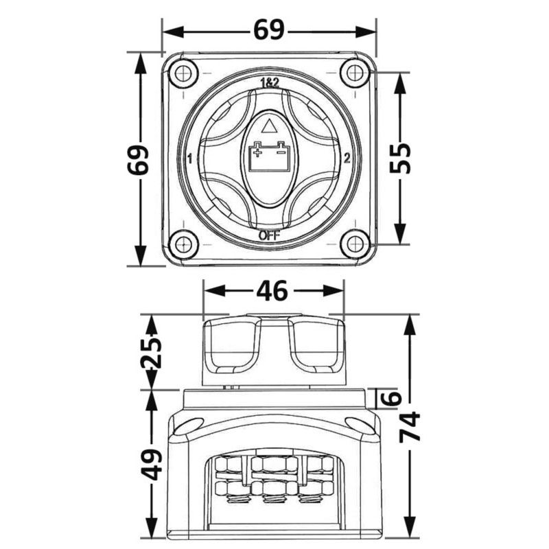 Coupleur selecteur de batterie 100A/300A