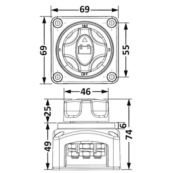 Coupleur selecteur de batterie 100A/300A