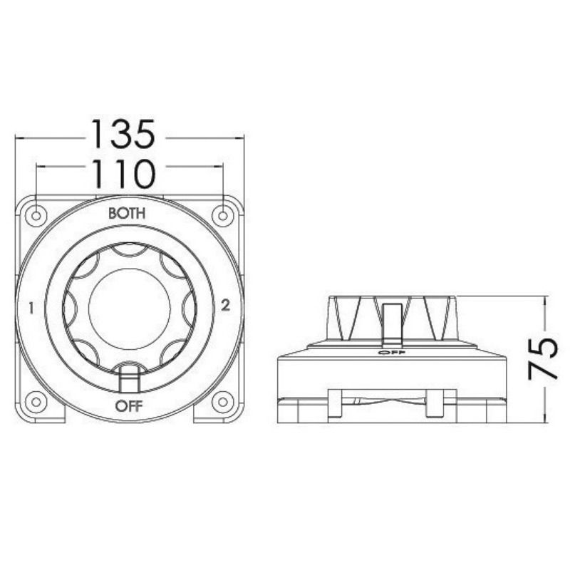 Interrupteur/Coupleur p. batteries Selecta