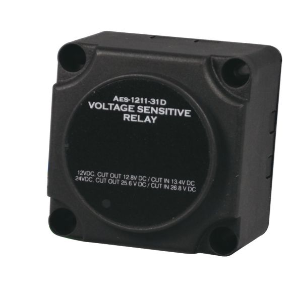 Relais de couplage / découplage automatique sensible au voltage 140 A – 12/24 V – charge simultanée deux batteries – sélection a