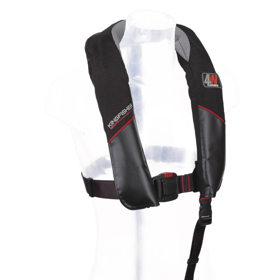 Gilet gonflable automatique spécial pêche Kingfisher 150N – Noir