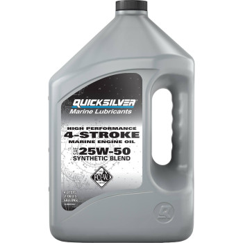 Huile marine 4 temps synthétique 25W50 - 4 litres - QUICKSILVER