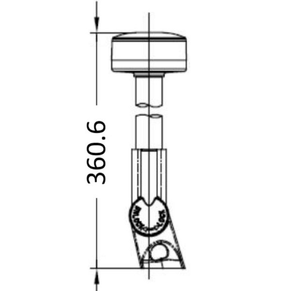 Hampe LED rabattable 36 cm