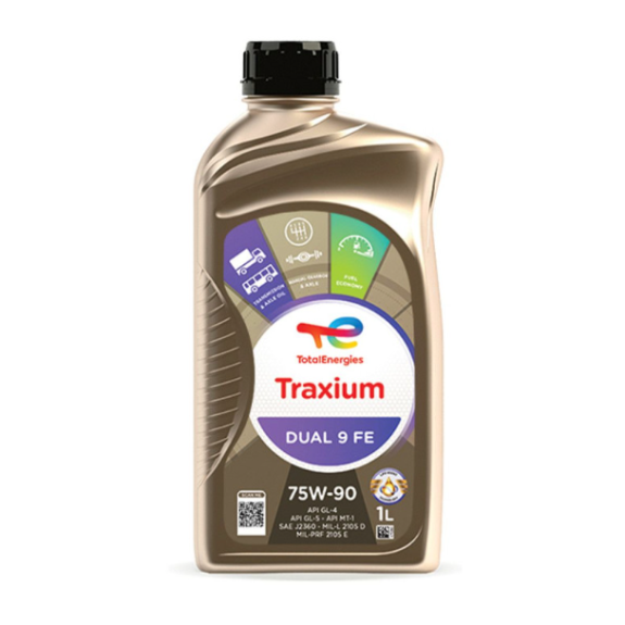 Huile d'embase Trans Dual 9 FE 75W90 haute performance 1 litre- TOTAL