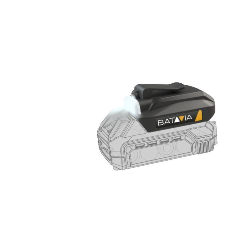 Adaptateur USB + lampe de poche 18V – batteries...