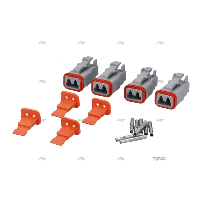Connecteur mâle Deutsch DT 2 broches (DT04-2P +...