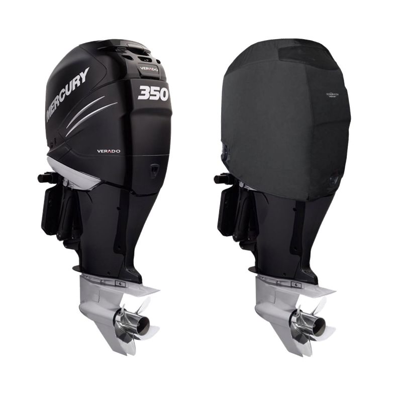 Housse de moteur ventilée noire pour Mercury 250-400 CV Verado 6 cylindres 2.6L (2005 à 2024) - OCEANSOUTH