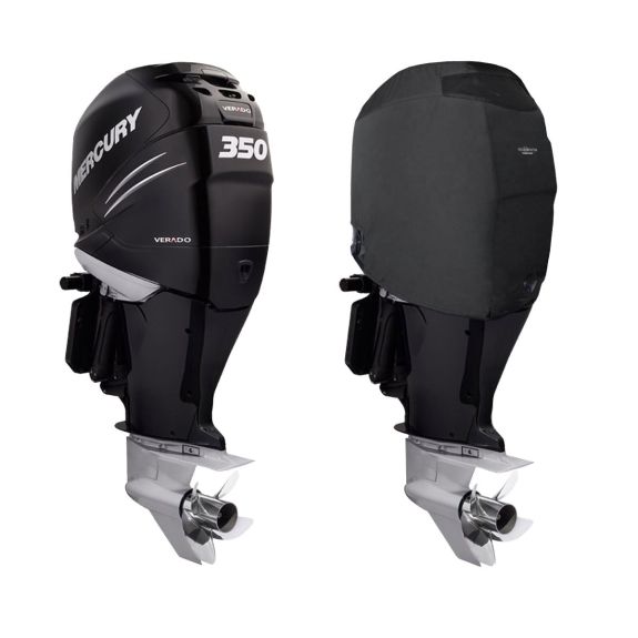 Housse de moteur ventilée noire pour Mercury 250-400 CV Verado 6 cylindres 2.6L (2005 à 2024) - OCEANSOUTH