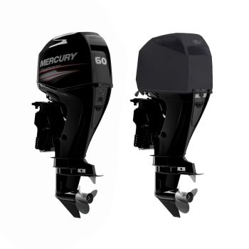 Housse de moteur noire ventilée pour Mercury 40-60 CV 4 temps 4 cylindres 995cc à partir de 2008 - OCEANSOUTH