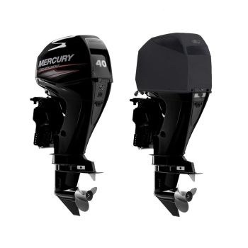 Housse de moteur noire ventilée pour Mercury 40 CV 4 temps 3 cylindres 747 cc à partir de 2008 - OCEANSOUTH