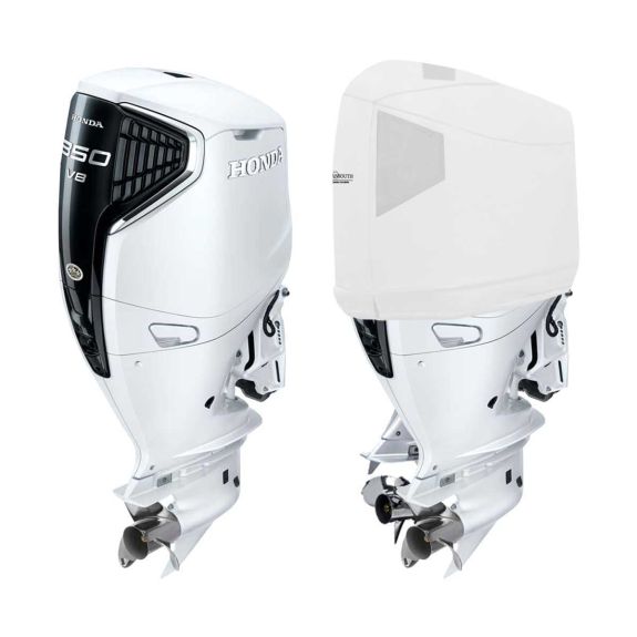 Housse de moteur ventilée blanche pour moteur HONDA BF300 et BF350à partir de 2024- OCEANSOUTH
