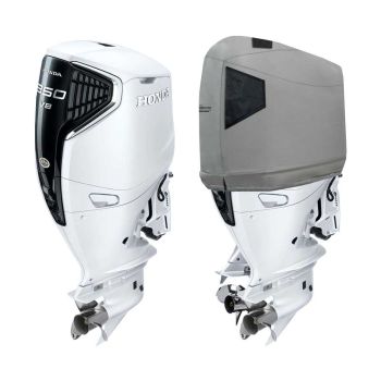Housse de moteur ventilée grise pour moteur HONDA BF300 et BF350à partir de 2024- OCEANSOUTH