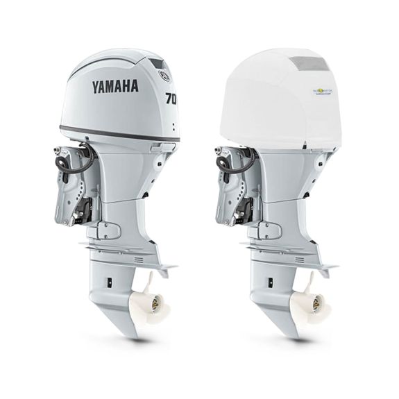 Housse de moteur ventilée blanche pour moteur YAMAHA F50 à F70 à partir de 2025 - OCEANSOUTH