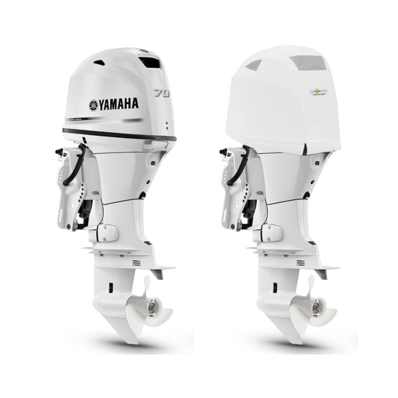 Housse de moteur ventilée blanche pour moteur YAMAHA F50 à F70 à partir de 2010 - OCEANSOUTH