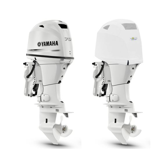 Housse de moteur ventilée blanche pour moteur YAMAHA F50 à F70 à partir de 2010 - OCEANSOUTH