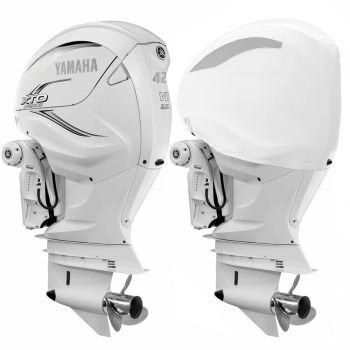 Housse de moteur ventilée blanche pour moteur YAMAHA XTO V8 375 à 450 CV à partir de 2018 - OCEANSOUTH