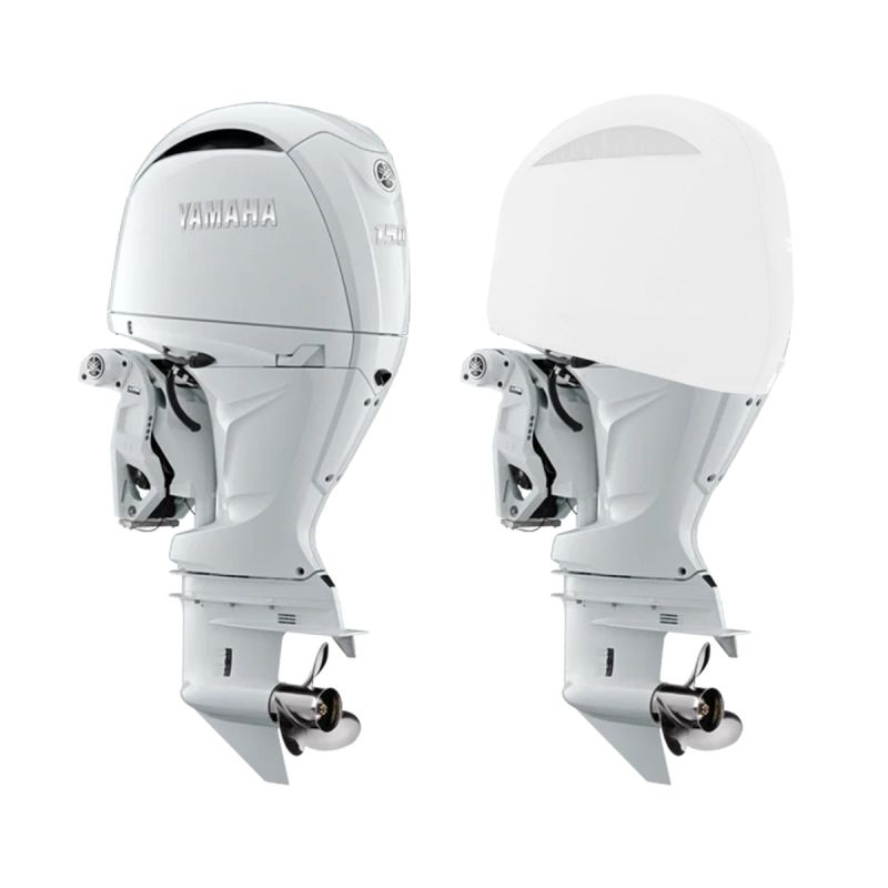 Housse de moteur ventilée blanche pour moteur YAMAHA F150D - F175A et F200F à partir de 2023 - OCEANSOUTH
