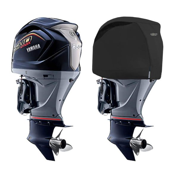 Housse de moteur ventilée noire pour moteur YAMAHA V6 VMAX SHO 2022 - 2024 - OCEANSOUTH