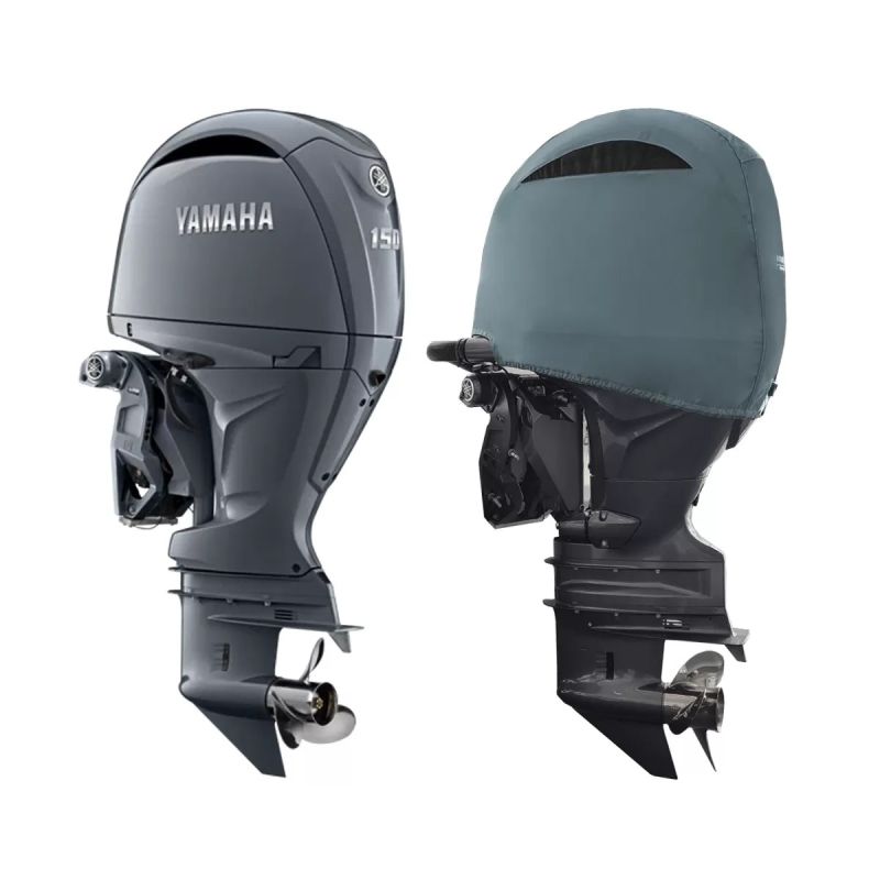 Housse de moteur ventilée grise pour moteur YAMAHA F150D - F175A et F200F à partir de 2023 - OCEANSOUTH
