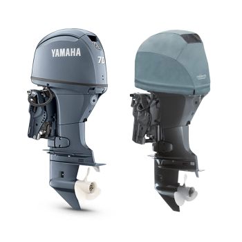 Housse de moteur ventilée grise pour moteur YAMAHA F50 à F70 à partir de 2025 - OCEANSOUTH